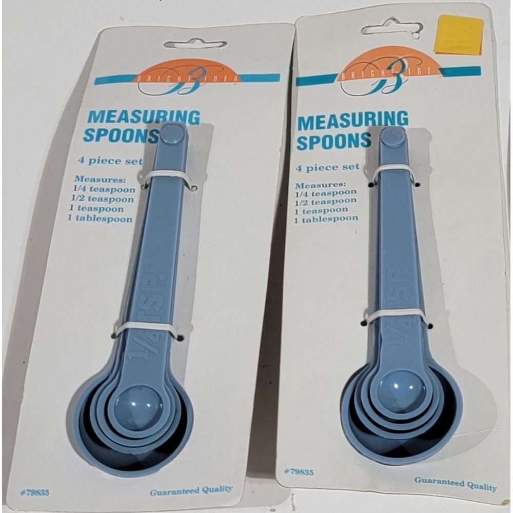 2 Set Measuring Spoons Plastic Kitchen Cooking Baking Tool Teaspoon 4 Piece Set